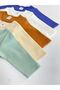 5-Piece 100% Cotton Long Sleeve Baby Bodysuit with Snap Fasteners - 5