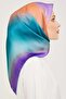Sea Blue Gradient Transitional Tivil Silk Scarf 9051 - 19 - 2