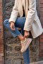 Mink Women's Round Toe Pearl Detailed Front Lace Up Sneaker - 2