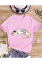 Girl's Crew Neck Printed Short Sleeve T-Shirt