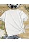 Girl's Crew Neck Printed Short Sleeve T-Shirt - 2