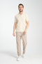 Flexible Waffle Polo Collar Men's Comfort Fit Polo Collar T-Shirt 100% Cotton - 5