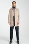 Herringbone Patterned Men's Thick Cashmere Coat with Ribbed Collar Standard Fit - 5