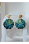 Bright - Starry Night Vincent Van Gogh Handmade Shiny Polymer Clay Earrings