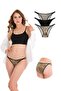 Pack of 1025 Double Rope-Stone Detailed Bikini Panties 1025-V7