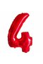 Number Foil Balloon Red Number Balloon Red 4 Year Old Balloon 76 Cm Number Balloon Flying Balloon Helium Balloon - 2