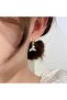 Fishtail and Pearl Double Hoop Earrings - 3