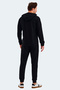 Keen in Men's Zippered Hooded Black Tracksuit Set with Pockets - 2