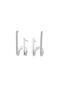 Silver Crystal Bar Look Earrings - 3