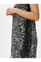Leopard Patterned Nightgown Thin Strap Lace V-Neck - 5