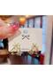Cream Mother- of -Pearl Double Flower Earrings - 4