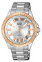 Men's Rose Yellow Glass Cover Transparent Dial New Modern Model Analog Clock - 5