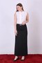 Apsen Women's Black Seasonal Closed Slit Detailed Belted Skirt 1580-95 - 7