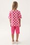 US Polo Assn Licensed Plaid Powder Pink Girl's Capri Suit - 6