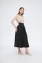 Apsen Women's Khaki Seasonal Flared Hijab Skirt with Metal Accessory Detail 2054-90