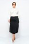 Apsen Women's Black New Season Unlined Woven Flared Skirt 2185/77
