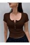 زر قصير SLEEVE CROP TOP - 3