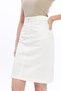 Apsen Women's Ecru Gabardine Sports Button Zipper Closure Detailed Pocketed Mini Skirt 2173-57 - 4