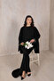 BLACK Sleeve Jewelled Skirt Suit 32-2054 - 7