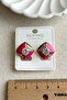 Caprea Xuping Pink Square Stone Women's Earrings Women's Xuping Earrings - 3