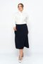 Apsen Women's Navy Blue New Season Zipper Detailed Unlined Woven Flared Skirt 2185/77 - 5