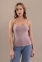 Women's Thin String Strap Cotton Basic Undershirt Powder - 4