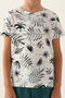 Boy's Crew Neck Pigment Printed Summer Regular Fit Cream Bermuda Set Ar2985-C-V1 - 4