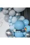 Balloon Set Storm Blue-Pastel Grey-Macaron Blue-Chrome Silver Set of 100 Balloon Chain - 5