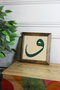 لوح طاولة حجري بإطار من الخشب الصلب مقاس 26 × 26 سم - Vav
