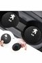 Peugeot 508 Black Carbon Car Coaster with Peugeot Logo 508 Custom Made 2Pcs 7cm - 4