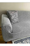 Plain Jacquard 3-Seater Gray Sofa Cover | Elasticated Armchair Cover |Sofa Bed Cover| Sofa Cover - 3