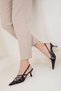 Black Patent Leather Women's Classic Heeled Shoes 20169 - 3