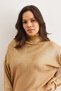 Women's Gold Half Fisherman Metallic Detailed Knitwear Sweater Kzk- 19000726 - 4