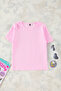 Pink Girl's Knitted T-Shirt Tkdss25Ts00022 - 2