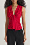 Kırmızı Drape Detaylı Örme Büstiyer TPRSS25BZ00023 - 3