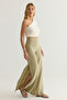Mint Modal Wide Leg / Geniş Paça Yüksek Bel Yırtmaçlı Dokuma Pantolon TWOSS25PL00006 Palazzo