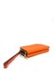 Merve Head Women's Orange Double Compartment Zipper Wallet - 3