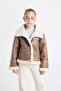 Girl's Leather Coat and Jacket C4979A8/Bn164 Brown