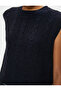 Sleeveless Sweater Knitted Textured Crew Neck - 5