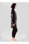 Papatya Karyoka Decorated Hijab Swimsuit - Black - - 5
