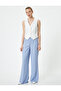 Wide Leg Palazzo Trousers High Waist - 2