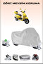 Motorcycle Tarpaulin Compatible with Lock for Kuba Bluebird, Gray, Safe, Waterproof Durable Fabric