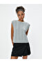 Sleeveless Sweater Knitted Textured Crew Neck - 3