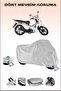 Motorcycle Tarpaulin Compatible with Lock for Kuba Aegean 50, Gray, Safe, Waterproof Durable Fabric