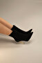 Coco Black Suede Black Suede 10 cm Women's Boots & Bootie, High Heels with Gold Accessories - 6