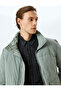 Stand Collar Zippered Slim Fit Puffer Seasonal Jacket