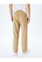 Straight Fit Corduroy Trousers with Normal Waist Chino Pocket Detail - 4