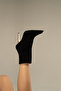 Coco Black Suede Black Suede 10 cm Women's Boots & Bootie, High Heels with Gold Accessories - 4