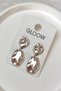 Women's Earrings 5cm Two Oval Scrunch Detail Women's Earrings