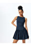 Slim Fit Sleeveless Crew Neck Mini Dress with Bow Detail